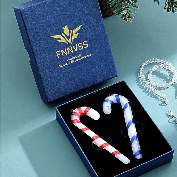 Crystal Candy Cane Christmas Decorations - Christmas Tree Ornaments Pendant - Picture 6 of 6